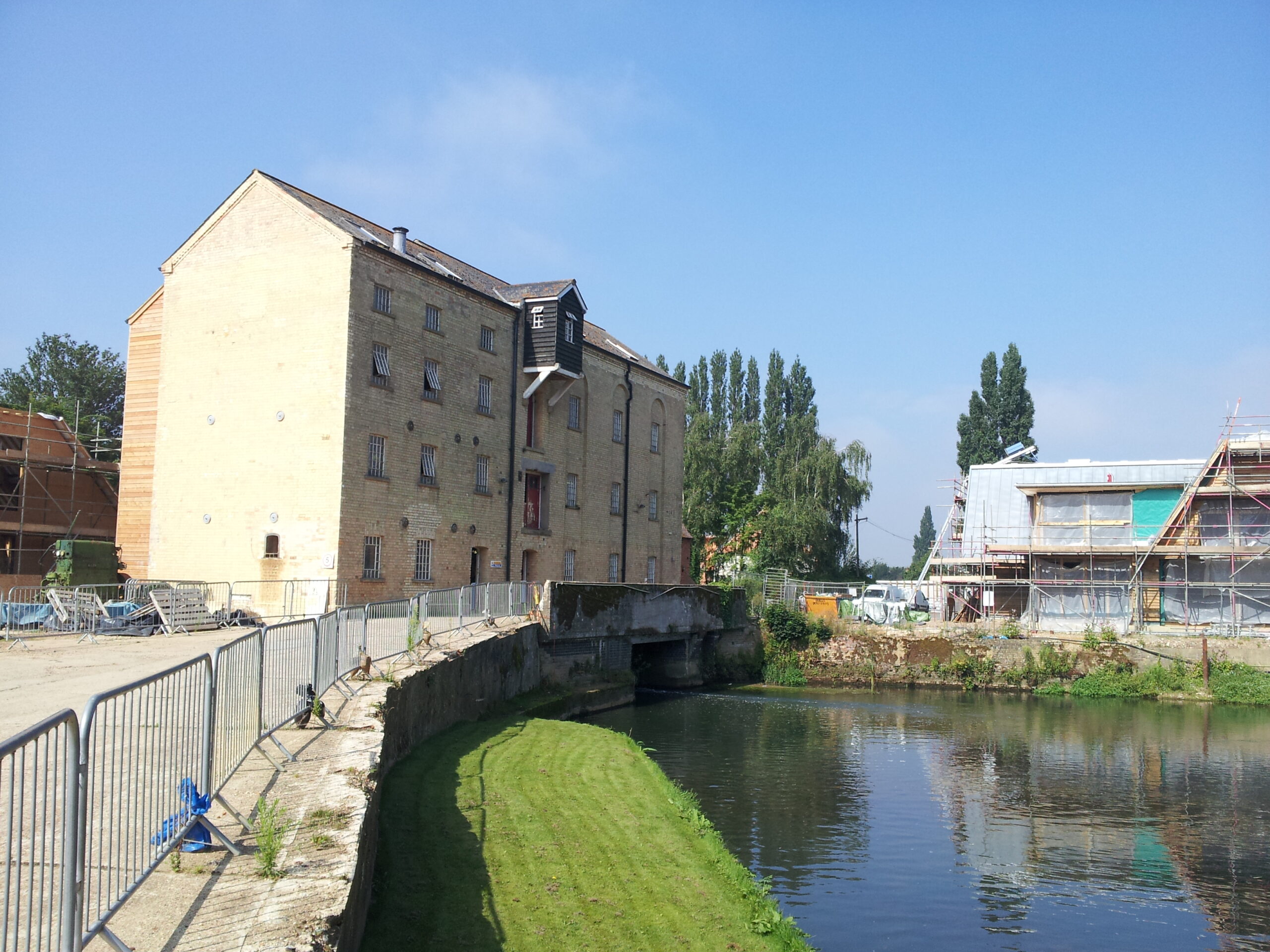 Homes Under Construction Next To River