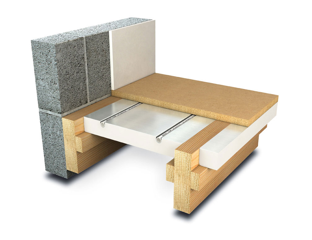 underfloor heating system for joisted floors diagram