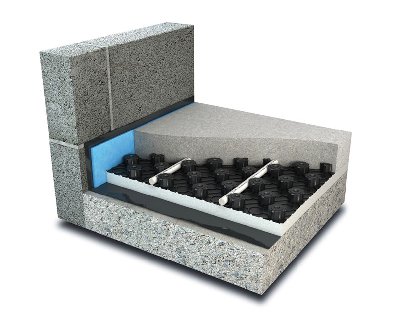 screeded floor underfloor heating diagram