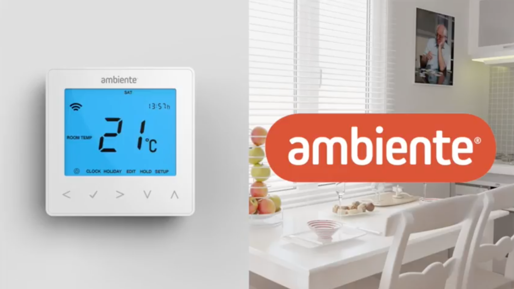 lunastat thermostat with blue screen