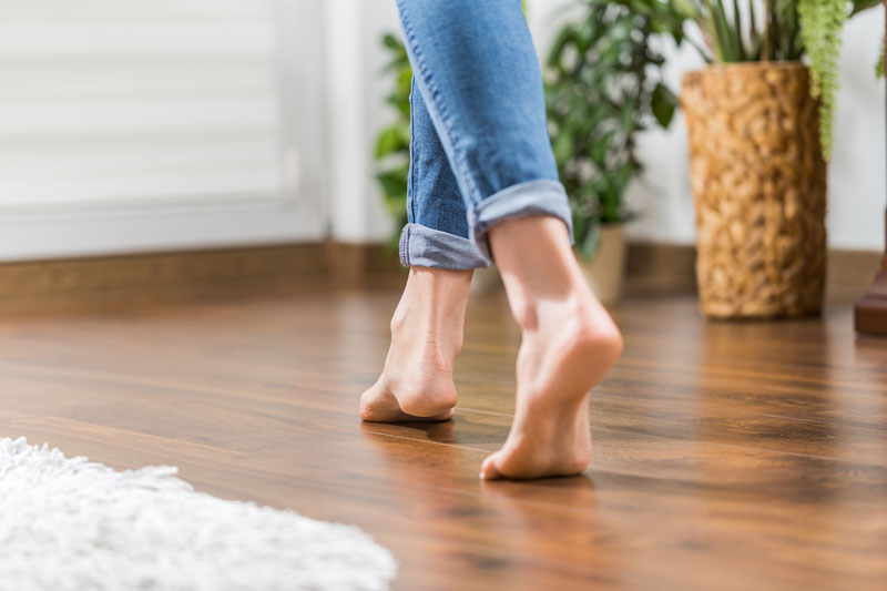 barefoot underfloor heating