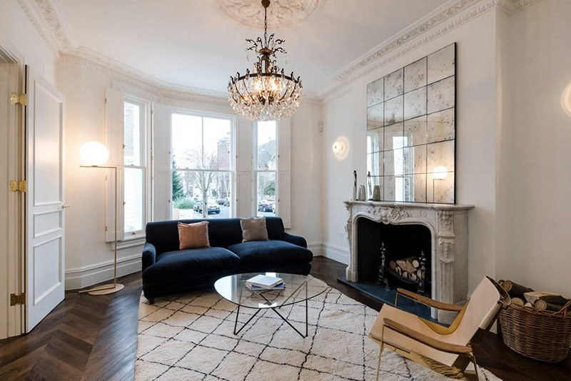 traditional living room with UFH