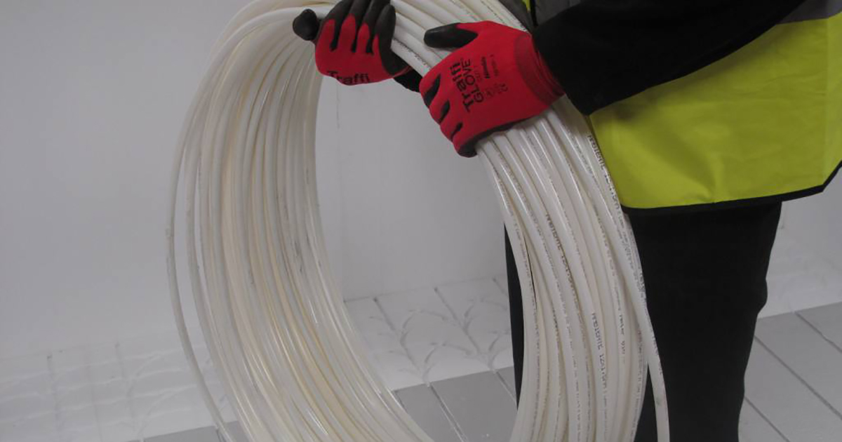 Underfloor heating wiring.