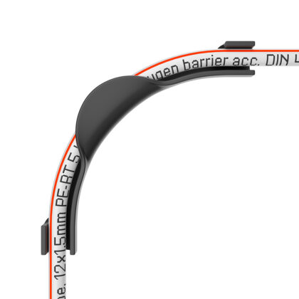 UFH Open Pipe Bend for 12mm Pipe - Black
