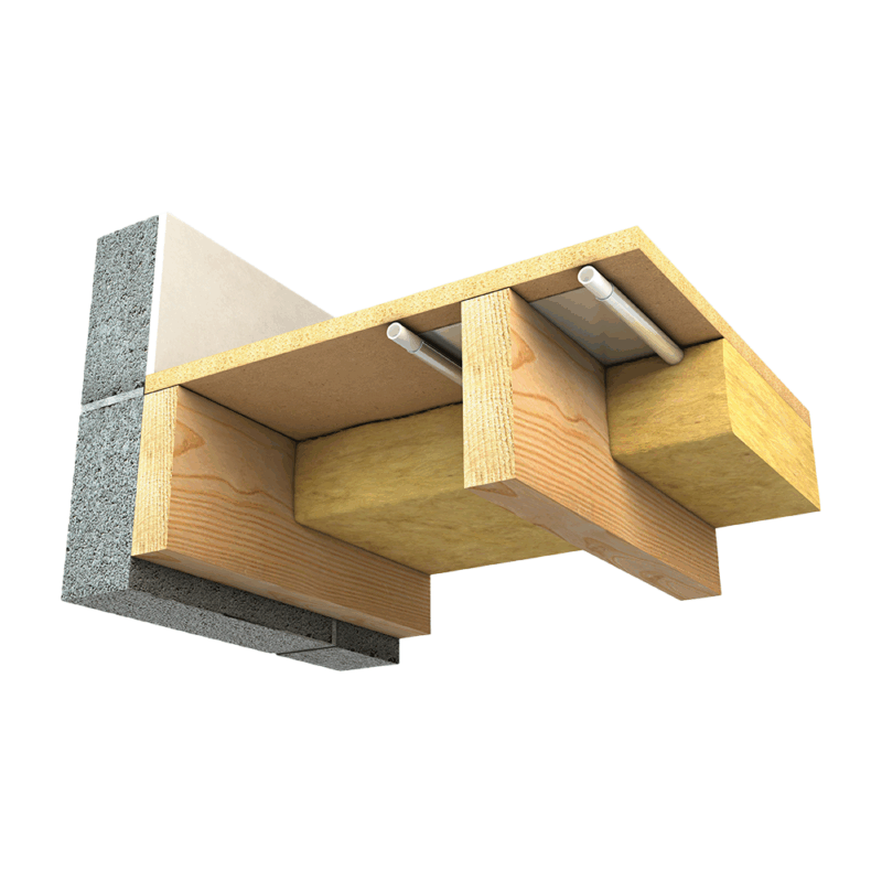 UnderPlate aluminium diffuser plate for under-joist underfloor heating retrofit installation