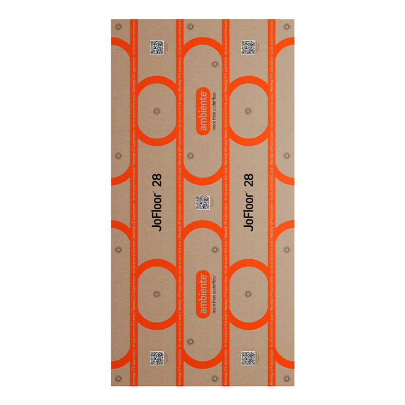 JoFloor® 28 top panel 1200mm x 600mm x 6mm MDF with aluminium foil and printed pipe layout