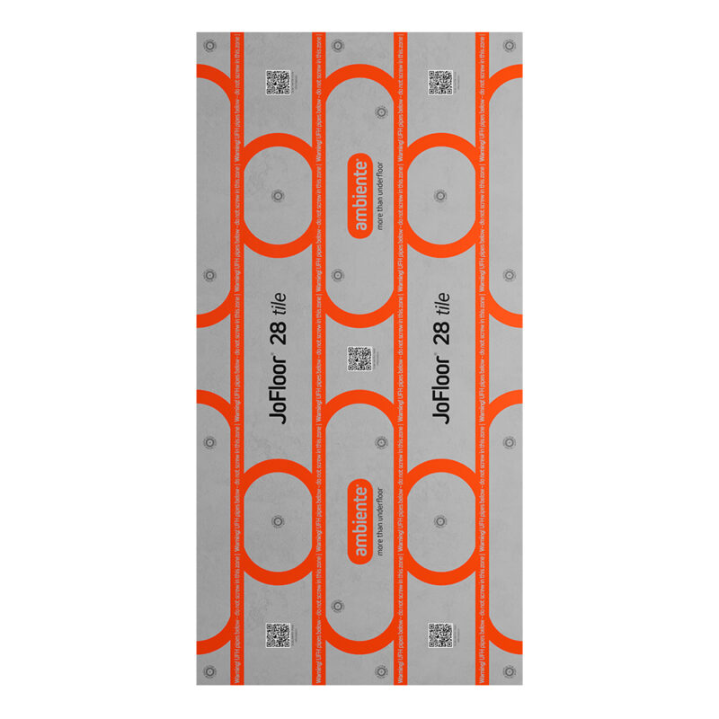 JoFloor® 28 tile top panel 1200mm x 600mm x 8mm with aluminium foil for tiled UFH floors